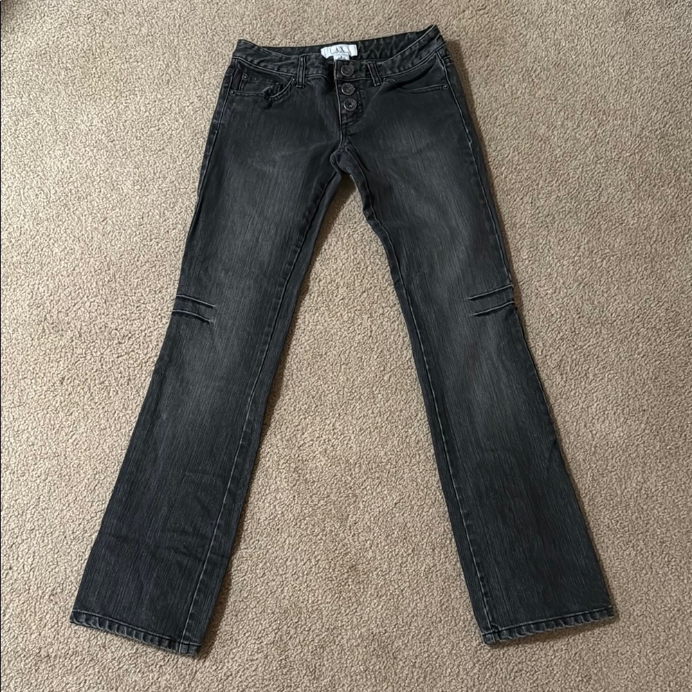 Black Boot Cut Jeans with Classic Flare